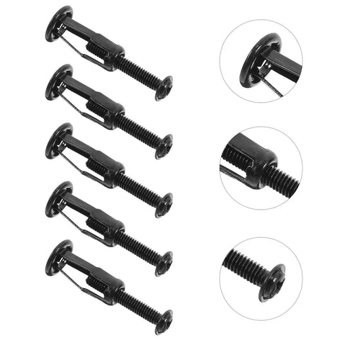 Expansion Screw Nuts Kit With Petal Expansion Mechanism For Metal And Hollow Wall, Carbon Steel Jack Nuts For Quick Install, Heavy Duty Fastening And Secure, Stable Connections For Construction Projects, 4-pack black