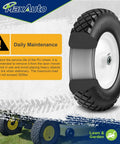 4.80/4.00-8 Flat Free Tire And Wheel With Grease Fitting, 3 Inch Centered Hub, 3/4 Inch Bearings, 300 Lb Load