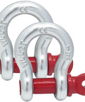 Five Pack Heavy Duty D Ring Anchor Shackles One Half Inch Galvanized Clevis Shackle Screw Pin Two Ton Load Capacity