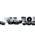 Quality Solid Rear Suspension Bushing Kit For 2001 To 2007 Subaru Impreza includes various polyurethane mounts and steel hardware.