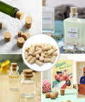 Collage of 30 Pack All Natural Wood Wine Corks Tapered Plugs For Wine Beer And Liquor Bottles Replacement Corks For Sealing