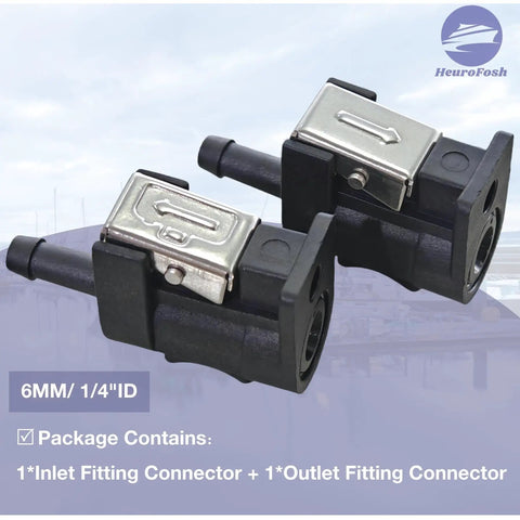 6Mm Fuel Line Connector Kit for Yamaha Outboard Engines Engine Side and Tank Side Female 6Y1-24305 6G1-24305 Replacement