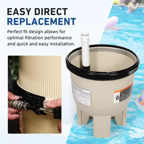 Close-up of Tank Bottom Assembly 170016 with clamp for Pentair FNSP36 FNS Plus 36 Sq Ft DE Filter EC 180007 Replacement Part