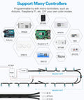 Diagram of controllers compatible with Individually Addressable WS2811 12mm Diffused Full Color Bullet LED Pixels Dope Pixel Set DC 5V IP68 Waterproof 500Pcs