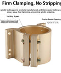 Heavy Duty CNC Router Spindle Clamp Bracket 65Mm 80Mm Frame with precise round opening and locking screws for firm clamping.