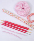Totally Handy Drawstring Threader And Fabric Turner Kit With Elastic Band Threading Tool For Garment Repair Tailoring And Sewing Projects Easy Turn Durable Metal And Wood Design, sewing tools on white background