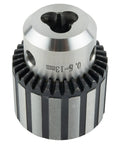 Heavy Duty Drill Chuck One Thirty Second To Five Eighth Inch With MT2 JT3 Shank Keyed For Drill Press And Lathe Spindles Hardened Jaws For Balanced Clamping Built To Last Metalworking Tool Holding Accessory With A Secure Grip That Will Not Slip
