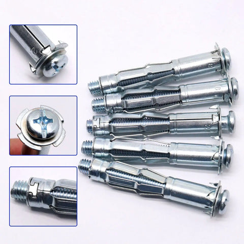 Heavy Duty Hollow Wall Anchors With Screws Kit, Carbon Steel Zinc Plated Molly Bolts For Drywall And Plaster, 30 Pieces displayed