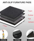 Non Slip Furniture Pads 24 Pack 2 Inch Floor Protectors for Hardwood Tile Laminate with self-adhesive rubber foam layers.