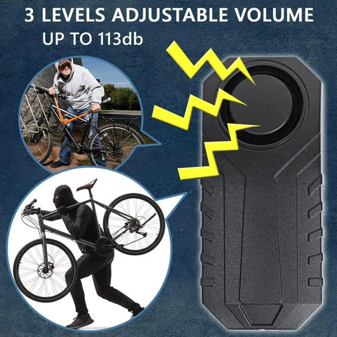 Crazy Loud 113dB Bike Alarm With Remote For Anti Theft Wireless Vibration And Motion Sensor IP55 Waterproof Bicycle Motorcycle Bell KS SF22R Three Volume Levels For Outdoor Security