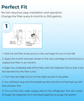 Samsung DA29-00020B Refrigerator Water Filter Replacement 3 Pack installation guide showing step-by-step instructions.