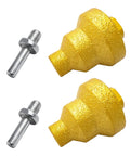 Diamond Step Drill Bit Set 20mm 35mm 50mm With M10 Thread For Hole Opening Chamfering And Reaming In Marble Granite Tile And Concrete Drilling 2 Pack 3 In 1 Hole Opener For DIY Projects, showing drill bits and M10 thread.