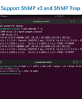 All In One Network Temperature And Humidity Monitor With PoE Power Supply SNMP data on Linux terminal screen