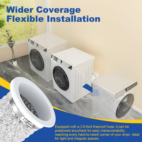 Dryer Vent Coupling With Magnetic Seal For A Tight Gap Free Fit, self-aligning quick connect kit DV180 installation