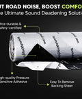Heavy Duty Car Sound Deadening Sheets 11 Square Foot Triple Layer 180 Mil Thick with easy to remove backing for noise control.