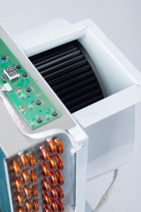 Internal components of Fresh Drinking Water From Air Generating Up To 18 Gallons A Day With Multi Stage Filtration system detail view
