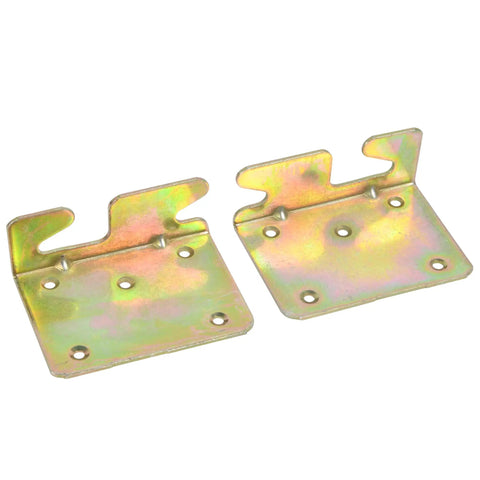 Heavy Duty Galvanized Bed Rail Brackets Universal Replacement Fittings Zinc Finished Steel Hardware for all bed frame sizes.