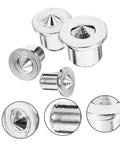 Steel Dowel Center Transfer Plugs Kit With Pins For Pro Level Drill Alignment And Furniture Tenon Center Marking, Solid Plated Dowel Pins