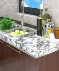 Gray Marble Peel And Stick Contact Paper For Cabinets Desks Tables And Shelves Self Adhesive Vinyl Film 36x160 Inches Removable Countertop Wrap