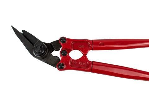Heavy Duty Strap Cutters For Steel And Poly Straps Up To 1-1/4 Inch Wide, Two-Handed Operation, EP-2475 close-up of cutting blades