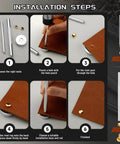 Installation steps for 540 Piece Leather Rivet Kit With Three Sizes Double Cap Rivets And Leather Rivet Setting Tools