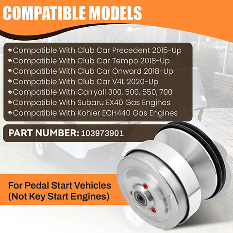 Drive Clutch Pedal Start Assembly For Club Car Precedent Tempo Onward V4L 2015 Up Part 103973901 with compatibility details
