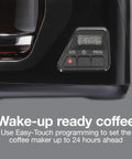 FrontFill Drip Coffee Maker Digital Programmable 12 Cup Glass Carafe with clock and buttons for easy programming