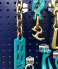 Wall display of 8 Piece Auto Body Frame Machine Collision Repair Pulling Tie Tools Hook Value Set