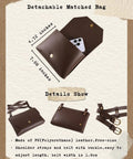 Absolutely Rad Renaissance Belt Pouch For Women, Dope Pirate Halloween Cosplay Hip Bag, Extra Large Capacity Hands Free Smartphone And Keys Holster In Vintage Sepia shown with detachable straps and smartphone inside.