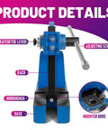 Straight Up Hardcore Manual Arbor Press 2 Ton Heavy Duty Cast Iron Bench Press with adjusting screw and ratchet lever.