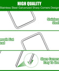 Heavy Duty 6 Inch Garden Staples, 11 Gauge, 25 Pack, Galvanized U-Shaped Ground Nails with smooth flat head and sharp corners