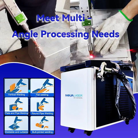 3000W Double Wobble Handheld Laser Welding Machine 5 In 1 Welder Cutter And Cleaner With Auto Wire Feeder for multi-angle welding