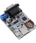 Hella Solid Serial Data Logger With Rtc Timestamp And Dual Led Indicators Monitors Industrial Machines Plugs Straight Into Type C And Rs232 Ports Saves Txt Files To Fat32 Cards Up To 128 Gb Zero Hassle Pcb Testing close-up view of circuit board with connectors and components