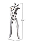Pro Grade Leather Hole Punch Set For Belts Watch Bands Straps Dog Collars Saddles Shoes Fabric And DIY Projects 9 Inch Handy Punch Tool