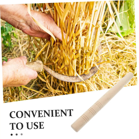 Durable Garden Sickle Handle Replacement With Solid Wood Grip For Easy Weeding And Harvesting Pro Grade Versatile Tool