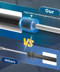 Level Up Your Gear Game With Rugged Heavy Duty Gas Struts And Hydraulic Lift Supports Pulling 44 Pound Force For No Sweat Toolbox Window And Storage Box Latching, comparing improved piston sealing.