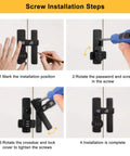 3 Digit Keyless Barn Door Latch With 180 Degree Flip for sliding gates and cabinets installation steps