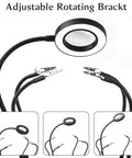 Soldering Magnifying Glass With Four Arm Magnetic Holder And 3X LED Light, showing adjustable arms and rotating bracket.