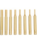 Eight Piece Brass Pin Drive Punch Set With Red Storage Pouch For Bench Work A Handy Go To Tool For Upgrading And Repairing