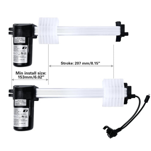 Straight Up Heavy Duty Linear Actuator For Power Recliner Lift Chair Motor Replacement 207Mm Stroke Motor with 5-Pin Switch.