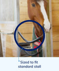 Black 45.5-Inch Stall Chain For Quick Stall Access And Smooth Airflow, shown securing a barn stall, size detail
