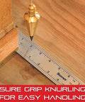 Beefy Solid Steel Plumb Bob With Braided Nylon Line For Layout Construction And Surveying Hexagonal Shaped Weight Eight And A Half Ounces