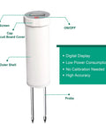 Industrial Grade Digital Soil pH Meter With No-Hassle Calibration-Free LCD Display, High Accuracy pH Tester Pen for garden use