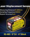 Advanced Laser Displacement Sensor With RS485 Output, 0.01mm Precision For Distance, Thickness And Positioning, Voice Prompt Alerts