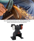Upgrade Your Workshop With This Fafeicy Cordless Bench Grinder Featuring A Powerful Copper Motor For Sharpening And Polishing in use with sparks.