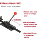 Hardwood Flooring Jack Positioning Tool For Easy Installations And Tight Fits Pull Or Push Floorboards Smoothly with red handle