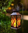 Outdoor Solar Lanterns Hanging Lantern PVC Waterproof 3 LED Flickering Flameless Candles For Patio Garden Table Decor Party 1 Pack With Easy S Hook Upgrade For Lit Night Ambiance