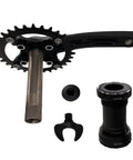 170mm Crankset With 104 BCD Single Speed Narrow Wide Chainrings 32T 34T 36T 38T For MTB BMX And Road Bikes Alloy 6061 Black