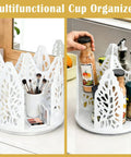 360 Degree Rotating Coffee Cup Holder With Four Compartments Lid Organizer For Countertop Coffee Station At Home Or Office