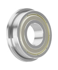 Flange ball bearing, chrome steel, double shielded, 3/16 in bore, side view